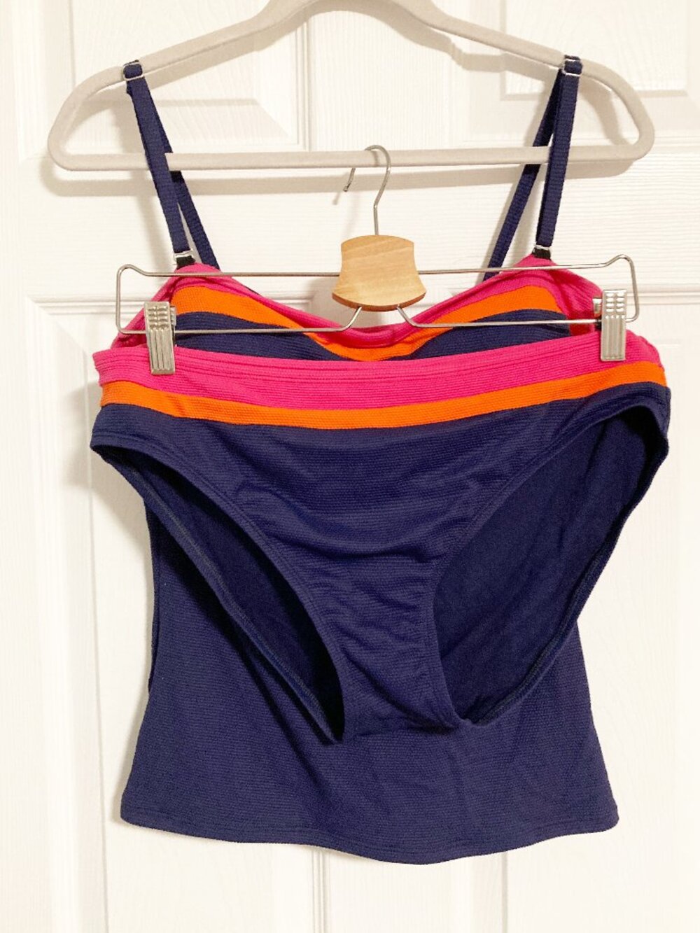 Tommy Bahama Island Cays Colorblock Bandeau Tankini Hipster Bikini Bottom Size L